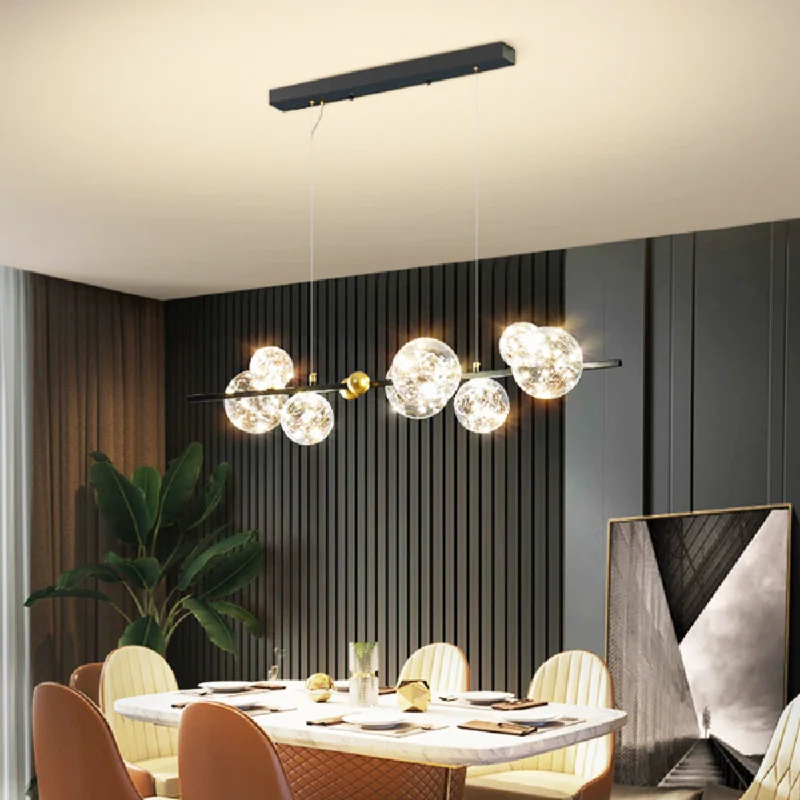 

Moderns Nordic LED Lamps creative gypsy kitchen island glass ball chandeliers gold rooms Lights restaurant bar fixture Lightings