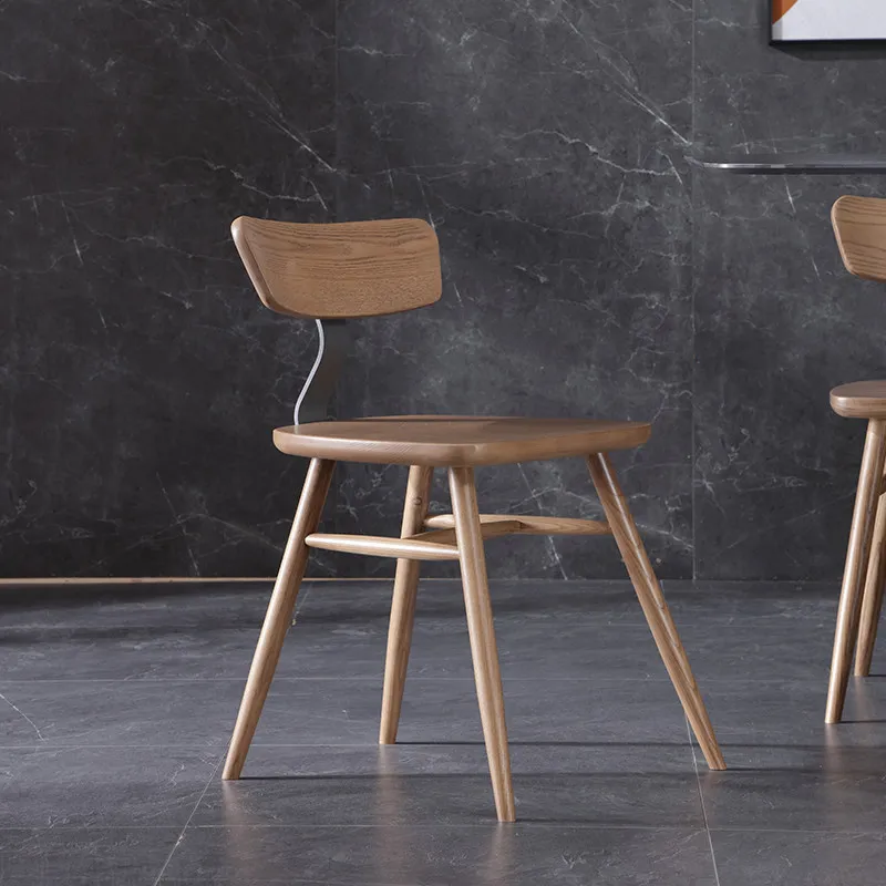 

Scandinavian Solid Wood Dining Chairs Home Japanese Restaurant Ash Wood Chairs Designer Tea Restaurant Chairs Dining Chairs