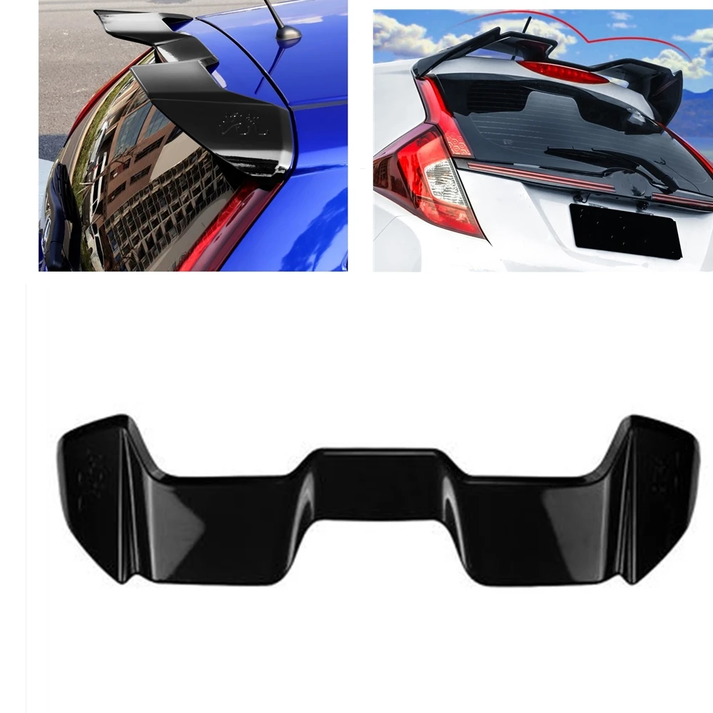 

Car Rear Spoiler Wing Tailgate Lid Trunk Window Upper Roof Splitter Cover Flap Lip Auto Kit For Honda Fit GK5 2014-2019 YOFER