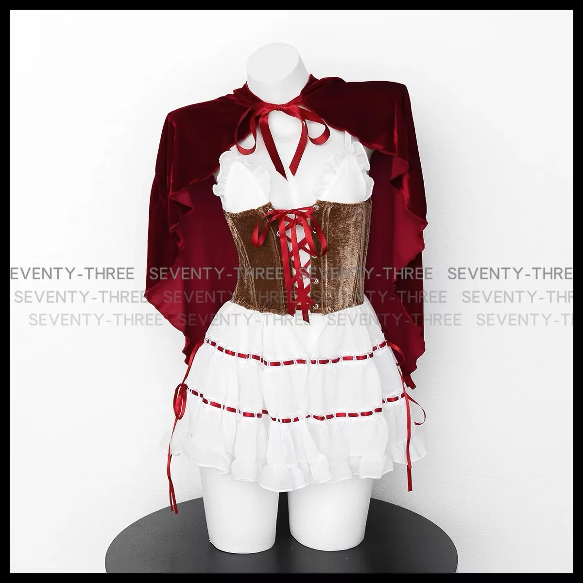 Средневековое женское платье и плащ с капюшоном косплей сказка Красная Шапочка