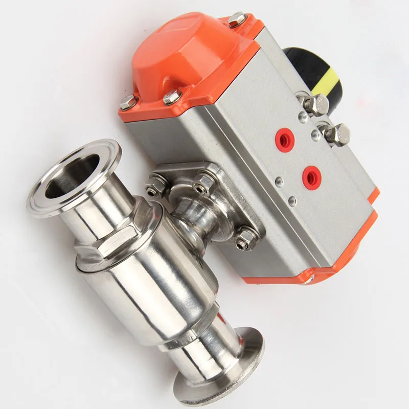 

Трехзажимный Пневматический шаровой клапан из нержавеющей стали SS304, санитарный встроенный шаровой клапан, подходит для трубы с внешним диаметром 76/89/102 мм