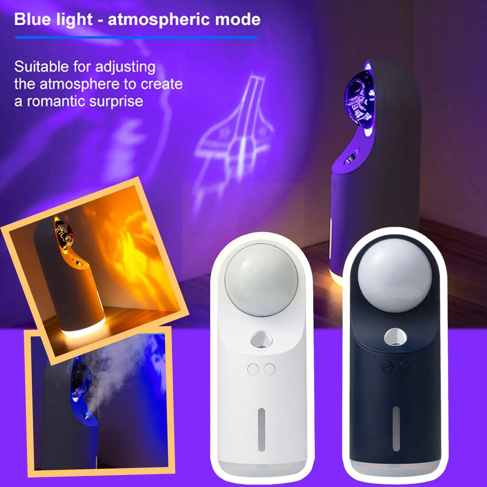 

Romantic Projection Lamp Humidifier Mini Portable Ultrasonic Oil Usb Essential Maker Humidifer Hot Air Aroma Mist Diffuser A7r4