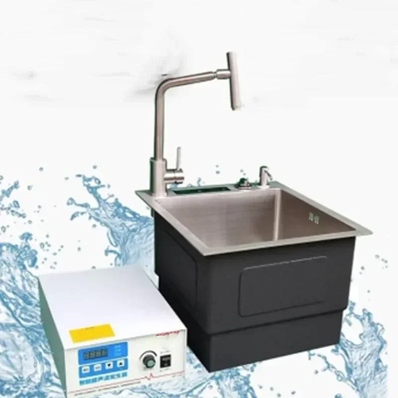 Pia Inteligente Ultrassônica De Alta Potência Lavagem Fina Alimentos Integrada Pequena Máquina Limpeza Multifuncional