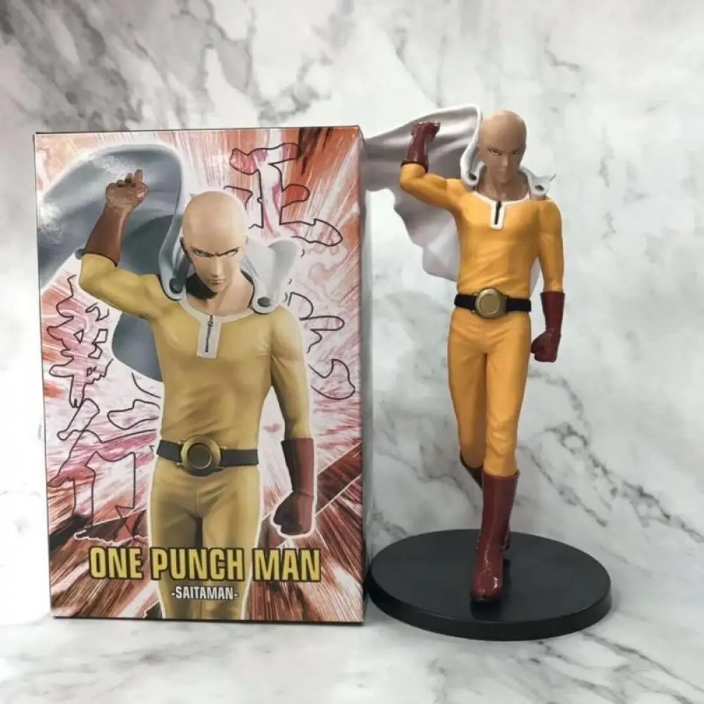 Фигурка Аниме One Punch-Man 20 см Сайтама поднимает плащ стоящая экшн-фигурка ПВХ Модель