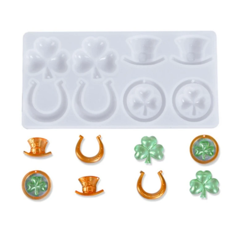 

3D Three-Leaf Clover Silicone Molds Epoxy Casting Resin Mold DIY Resin Earring Keychain Jewelry Pendant Mold Durable