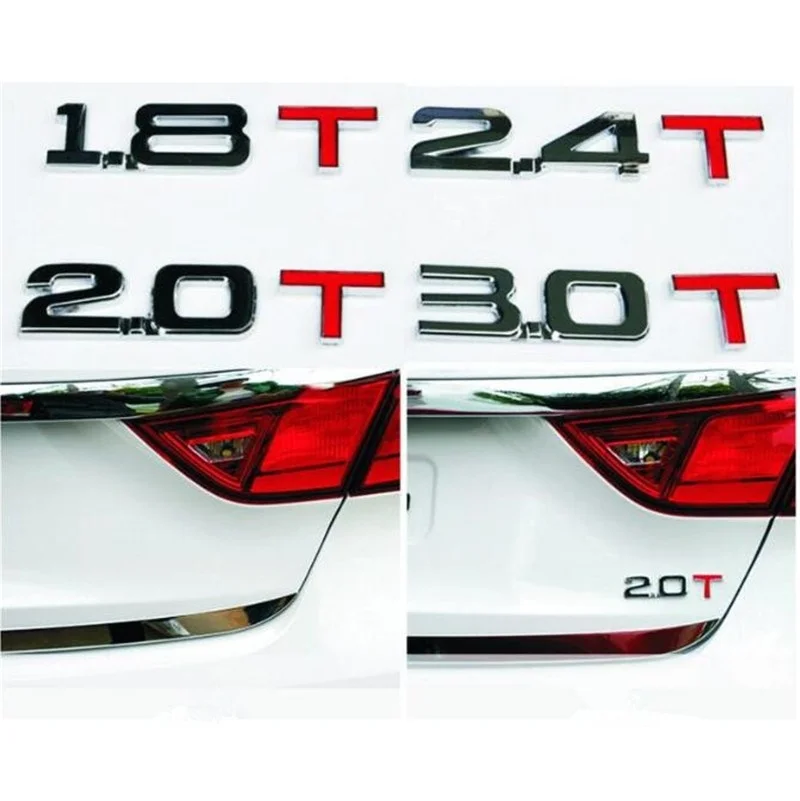 

1 Pcs Excellent Trunk Car Decals Sticker Emblem Sticker Badge 3D LOGO 1.8T 2.0T 2.4T 3.0T Auto Decal