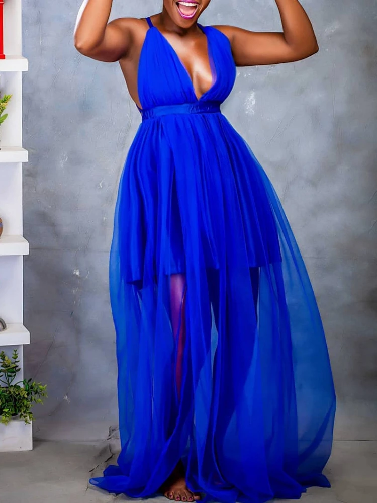 

African Dresses For Women 2022 Summer Sleeveless New Africa Clothes Dashiki Patchwork Ankara Bazin Traditional Robe Maxi Dress