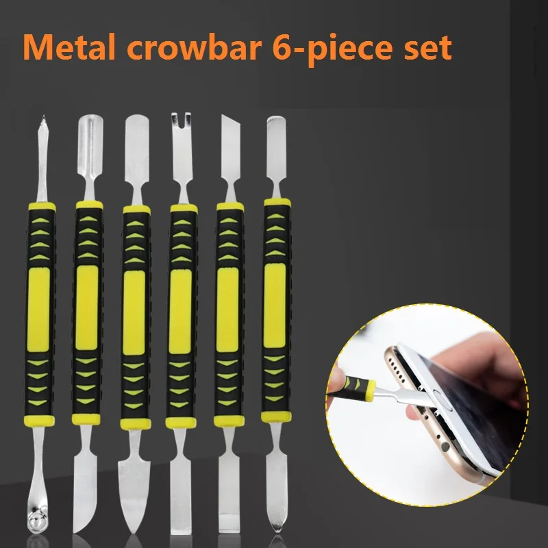 

Metal Crowbar 6-Piece Set Boot Stick Mobile Phone Digital Mini Multi Home Appliance Disassemble Tool Electronic Repair Hand Tool