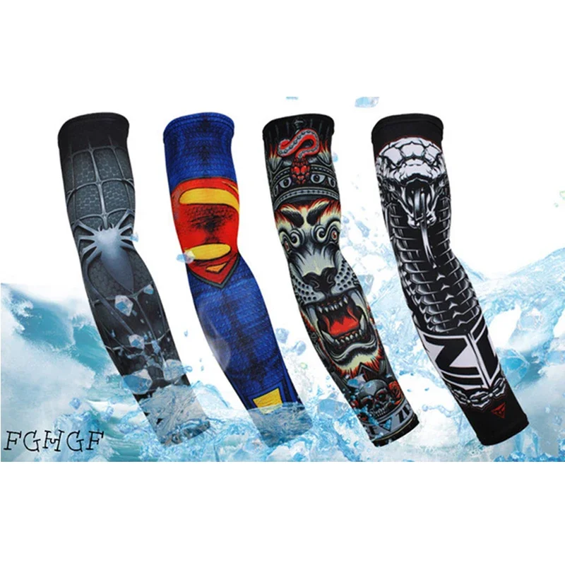 УФ-защита от солнца грелки для рук чехол манжет с татуировкой езда на мотоцикле