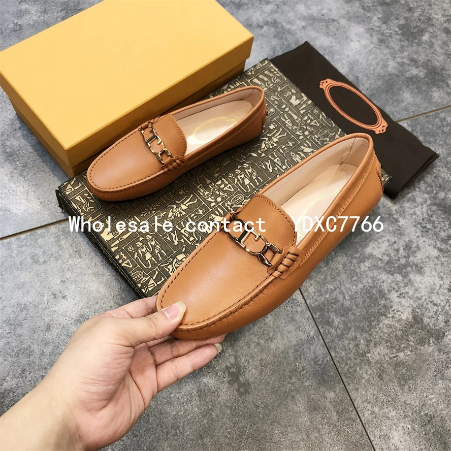 New cowhide bottom pea shoes spring and autumn and summer shallow mouth fashion casual single shoes women's shoes flats loafers