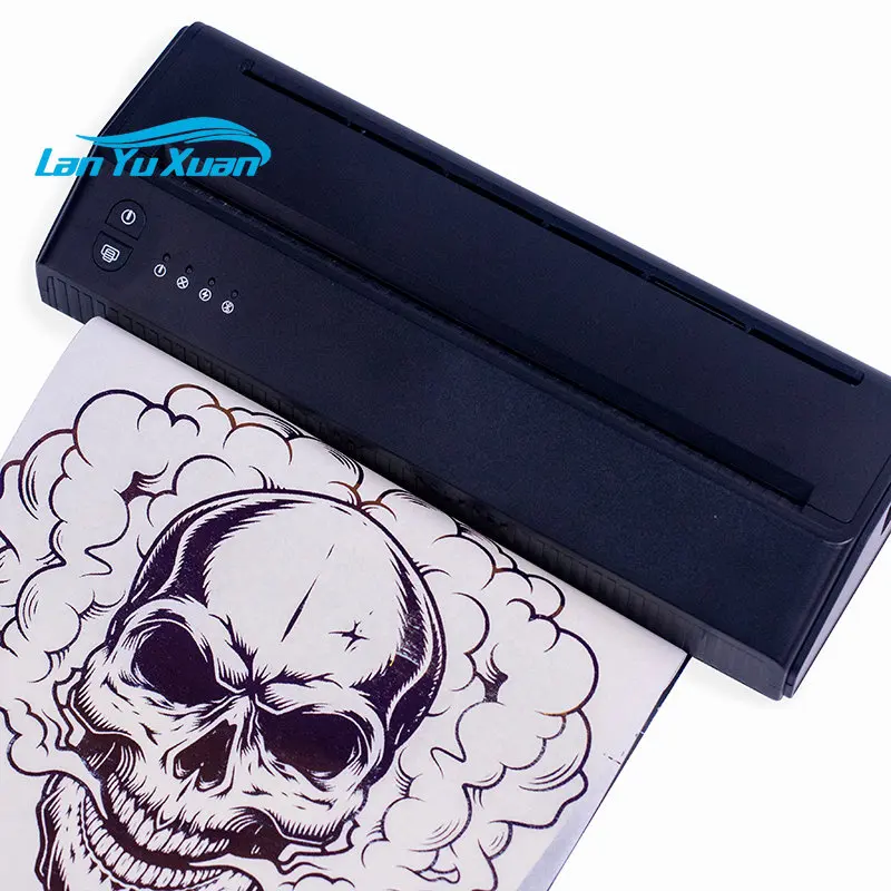 

Портативный беспроводной мини-принтер для татуировок с голубыми зубьями SL-P8009 A4, термопринтер для татуировок и трафаретов