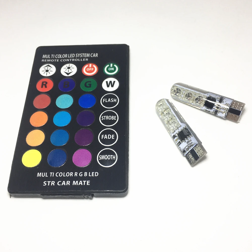 

Светодиодная сигнальная лампа T10 RGB 5050 SMD, автомобильное внутреннее декоративное освещение s, автомобисветодиодный светодиодное освесветил...