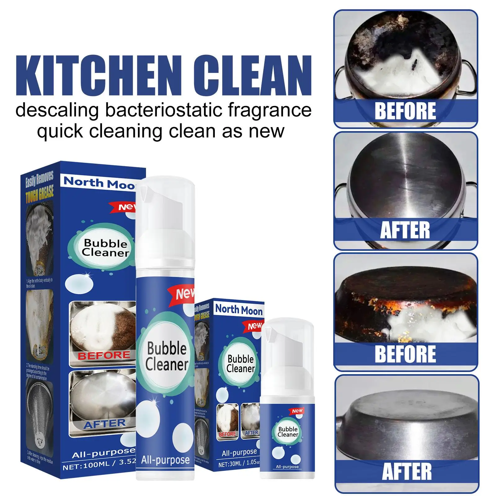 

30ml Rinse-Free All-Purpose Stain Foaming Detergent Chemicals Spray Cleaning Household Remove Cleaning Multi-Purpose Bubble V7V4