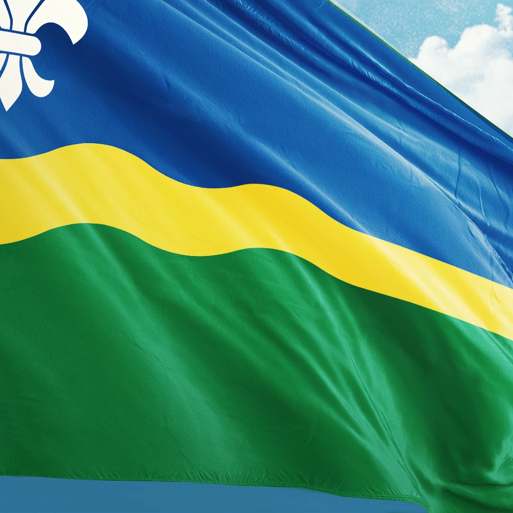 Флаг Голландии Flevoland 3 фута x 5 футов баннер из полиэстера летающий 90*150 см двойная