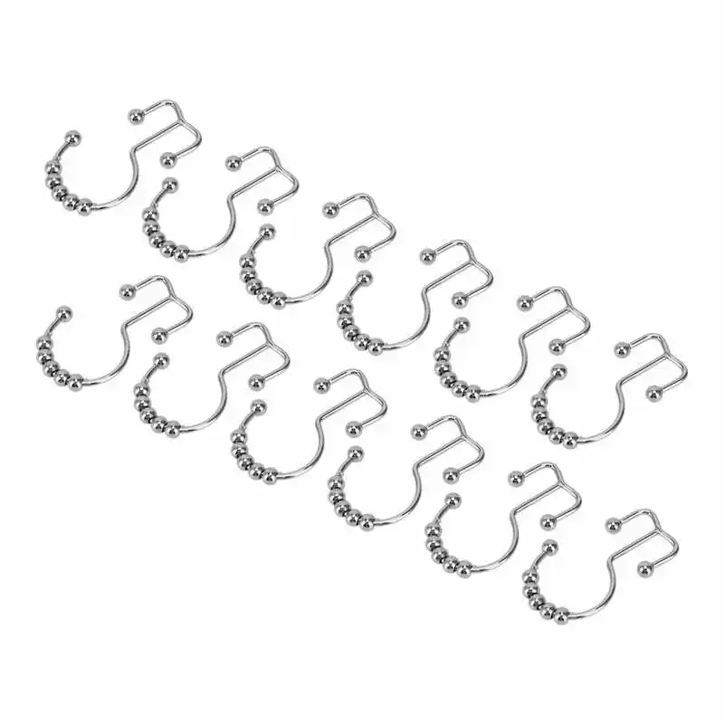 

Curtain Hooks Double Hook Design Shower Hooks for Shower Room for Shower Curtain