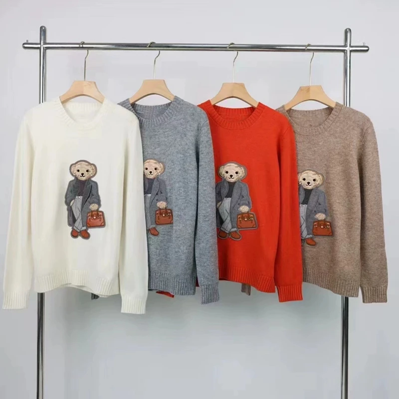 Женский кашемировый свитер новинка осень-зима 2024 высококачественный Удобный