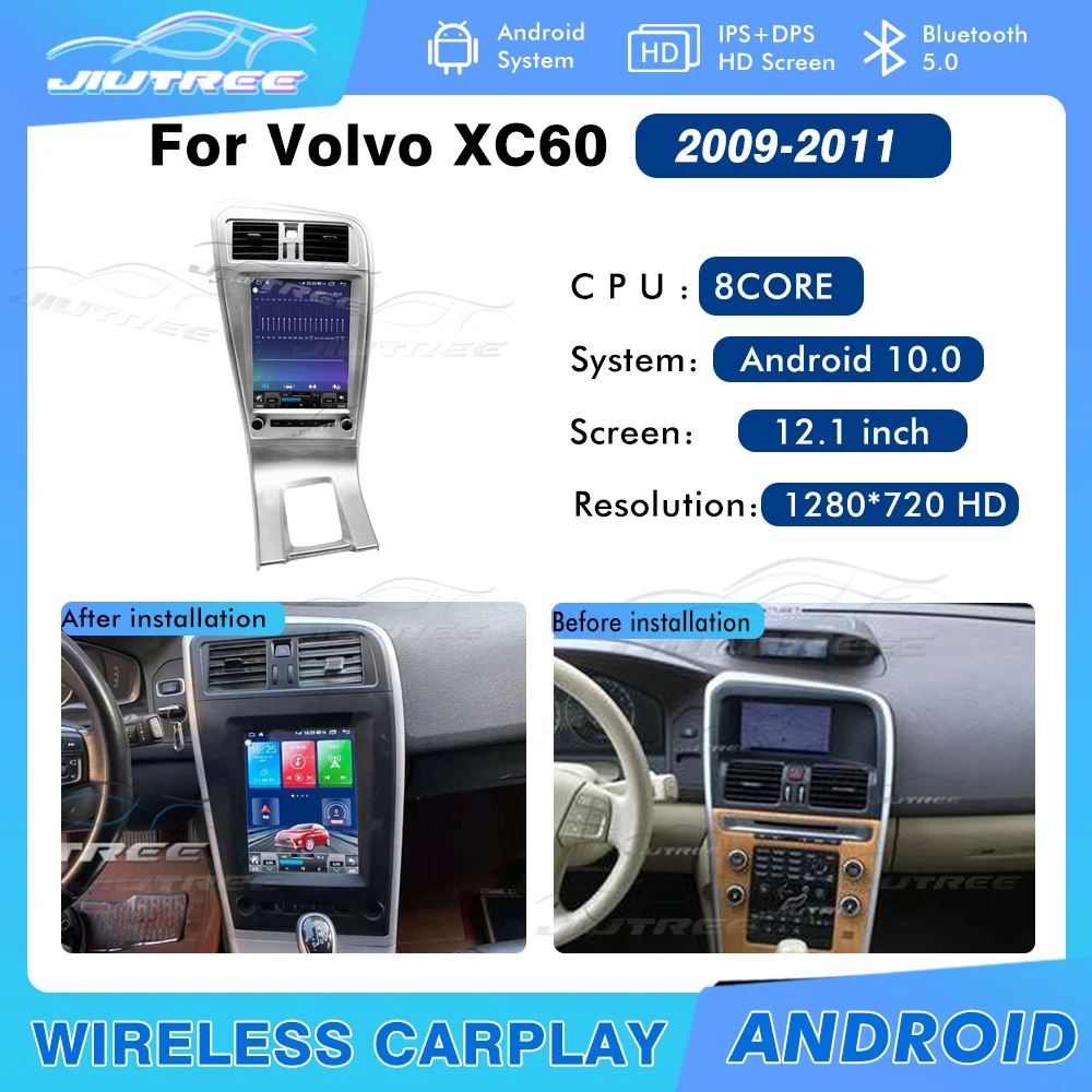 

12.1 Inch 2 Din Android Car Radio For Volvo XC60 2009 2010 2011 Multimedia Car DVD Player Auto Stereo Receiver GPS Navigation