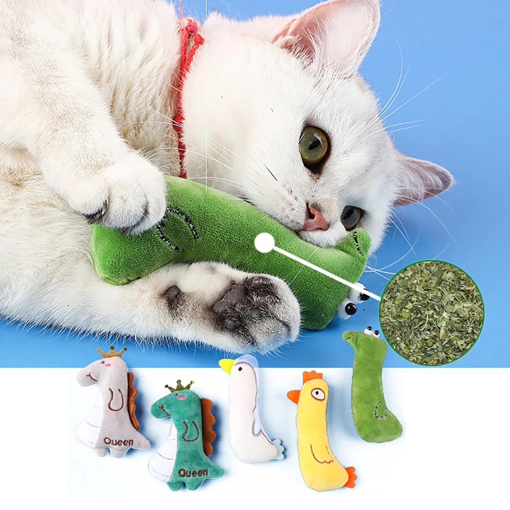 

Cute Pet Plush Toys Cat Catnip Toy for Kitten Puppy Teeth Grinding Thumb Pillow Chewing Toy Claws Protect Mouth Cats Supplies