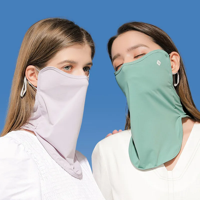 

Sunscreen Veil Summer Women's Ice Silk Eye-Protection Mask Sun Protection UV-proof Quick Dry Outdoor Cycling Sport Mask Headgear