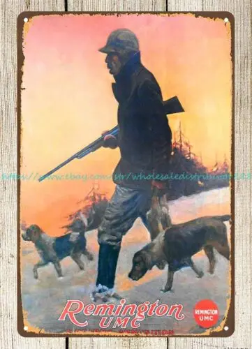 Металлическая жестяная вывеска для кухни огнестрельное оружие охотничьи собаки