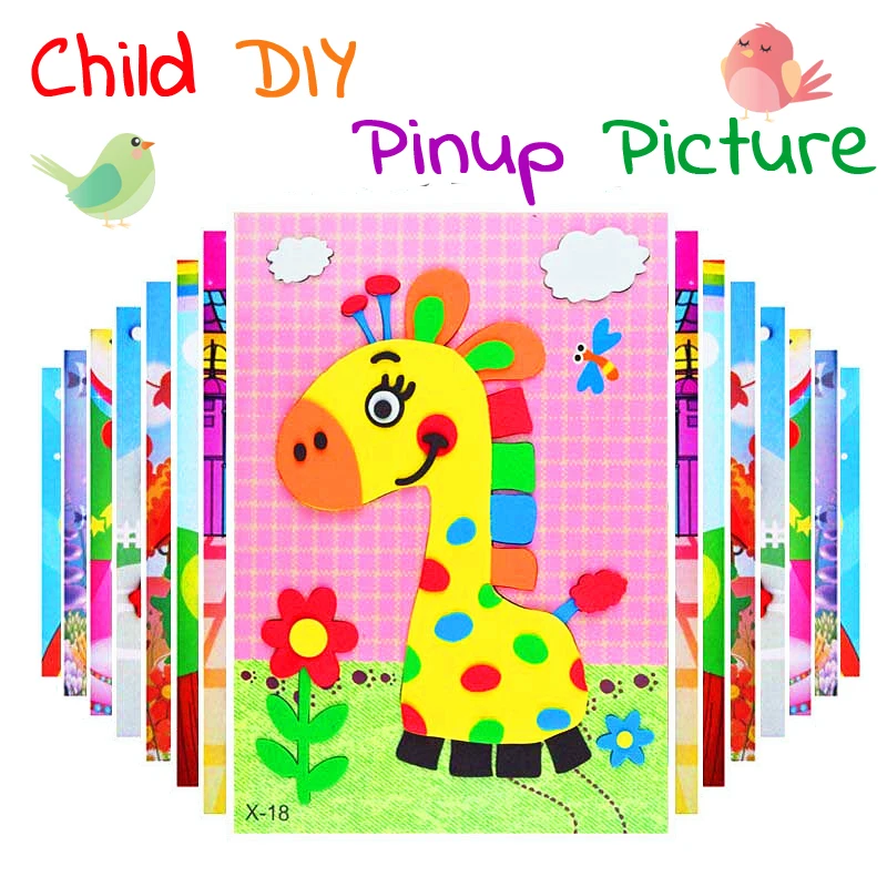 

10/5Pcs New 3D EVA Foam Cute Sticker pack Puzzle Game DIY Animal Learning Education Toys For Children Kids Multi-patterns Styles