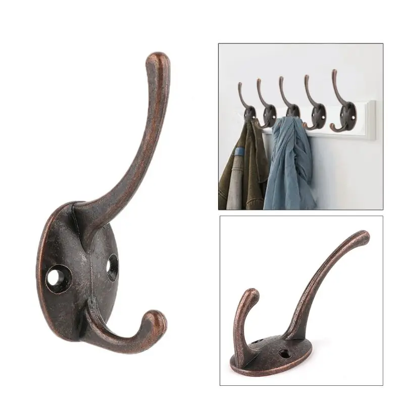

Alloy Vintage Wardrobe Hook Bathroom Coat Single Red Hook Bronze Hardware Hook