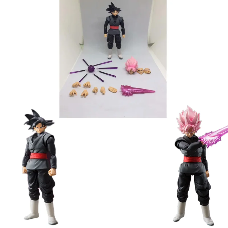 

Dragon Ball Z Anime Figure Son Goku Zamasu Black Gokou Super Action Kakarotto Saiyan Figma PVC Toy DBZ Rose Model Doll Gift