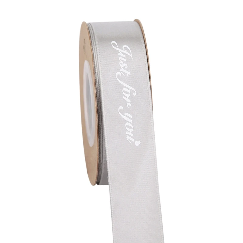 

49 Yards Fabric Satin Ribbons Roll Just for You Printing Ribbon DIY Accessories