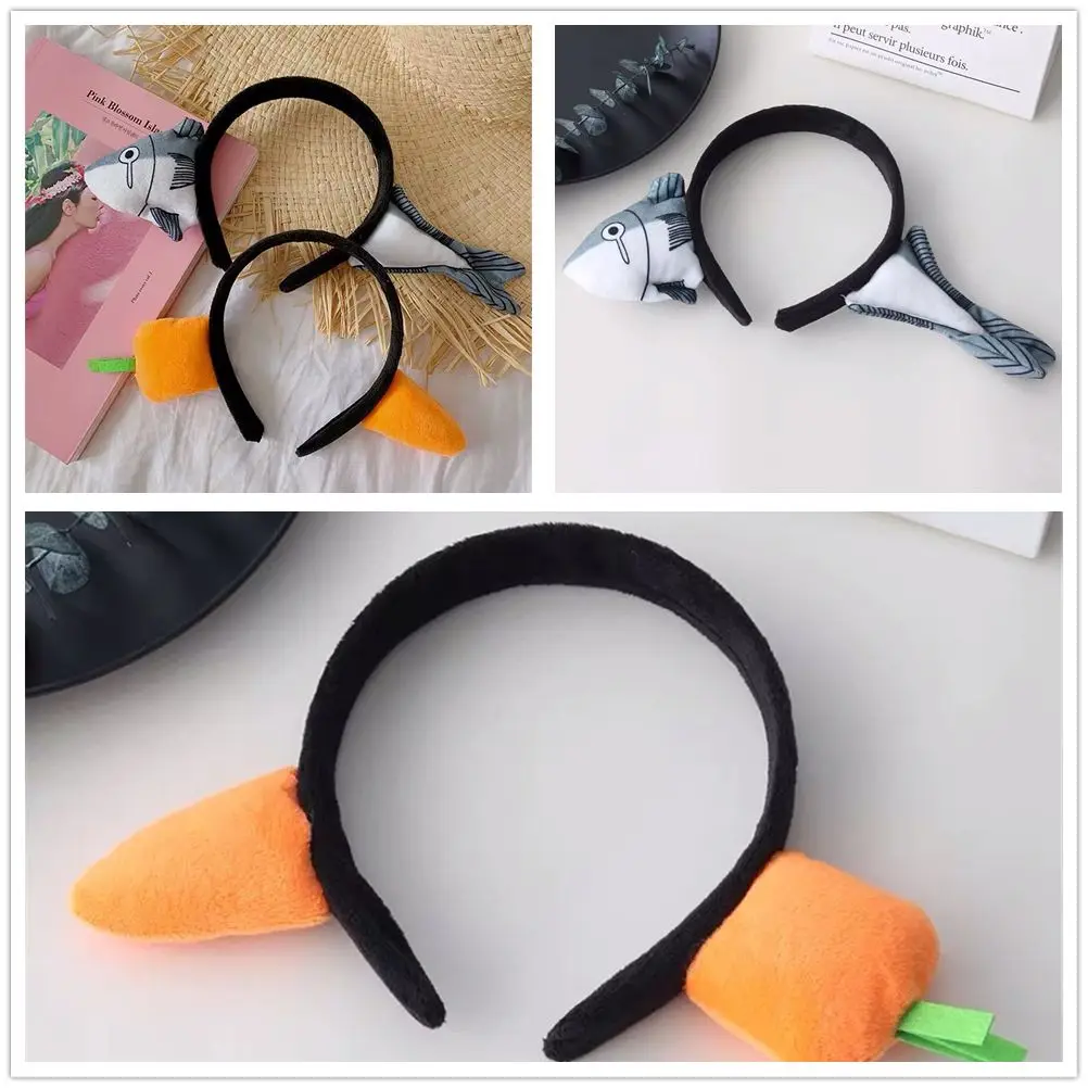 

Women Gift Shark Carrot Funny Headband Headband Accessories Hair Hoop