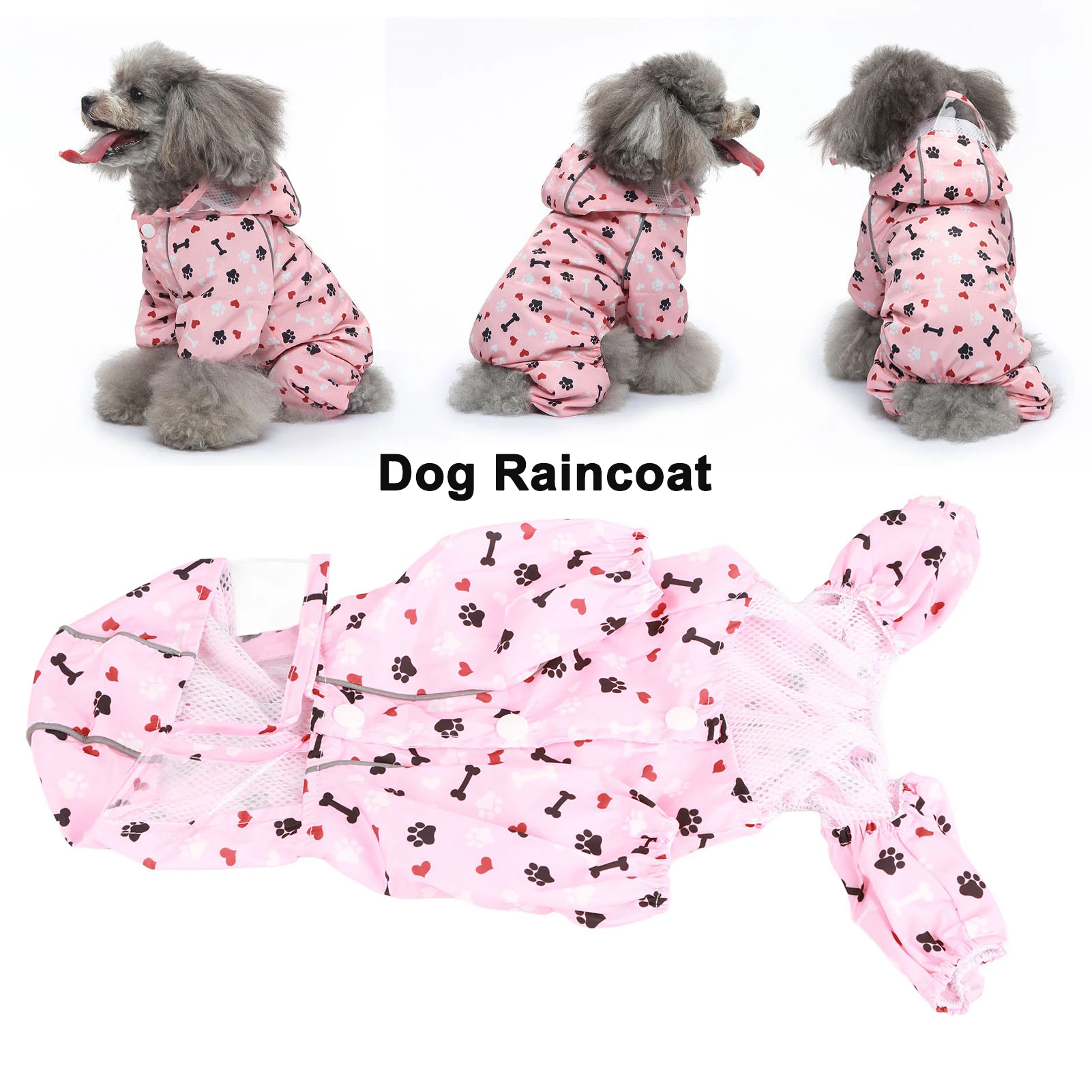 Дождевик с милым рисунком для собак и щенков дождевик капюшоном домашних