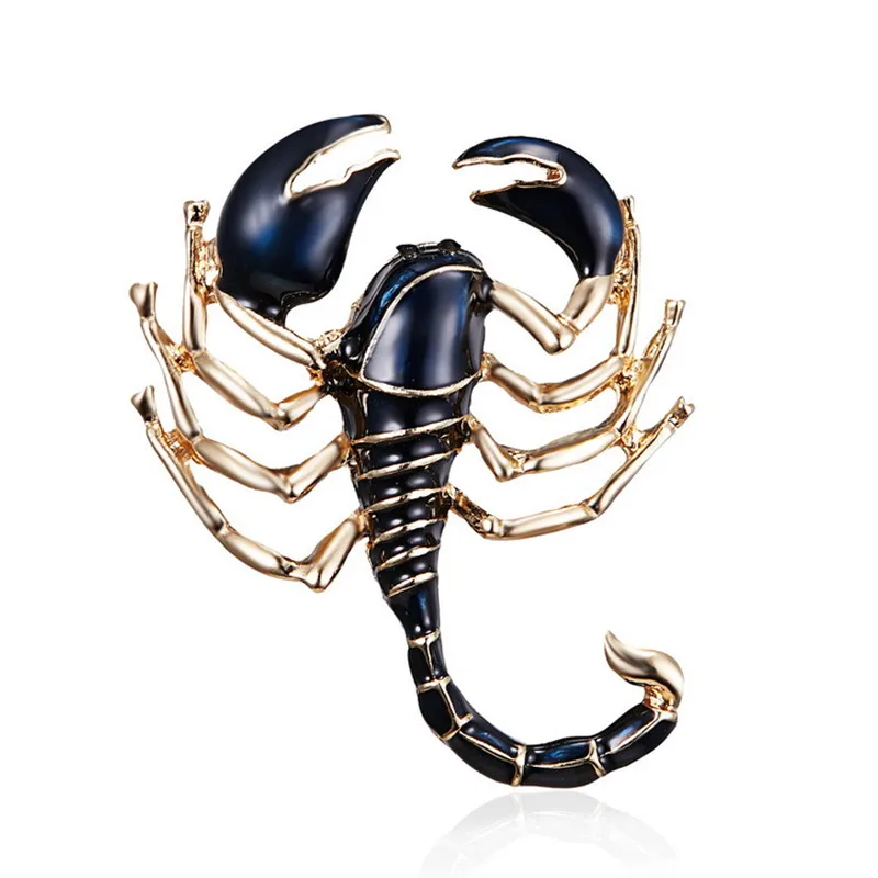 

Retro Enamel Scorpion Insect Animal Rhinestone Brooches Women Men's Party Brooch Pin Jewelry Gifts