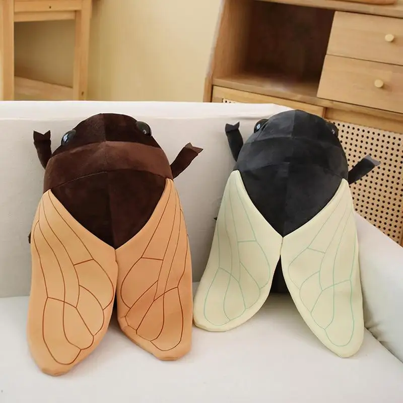 

48cm Cute Cicada Stuffed Plush Toys Simulation Animal Insect Doll Decorative Plush Doll for Girls Boys