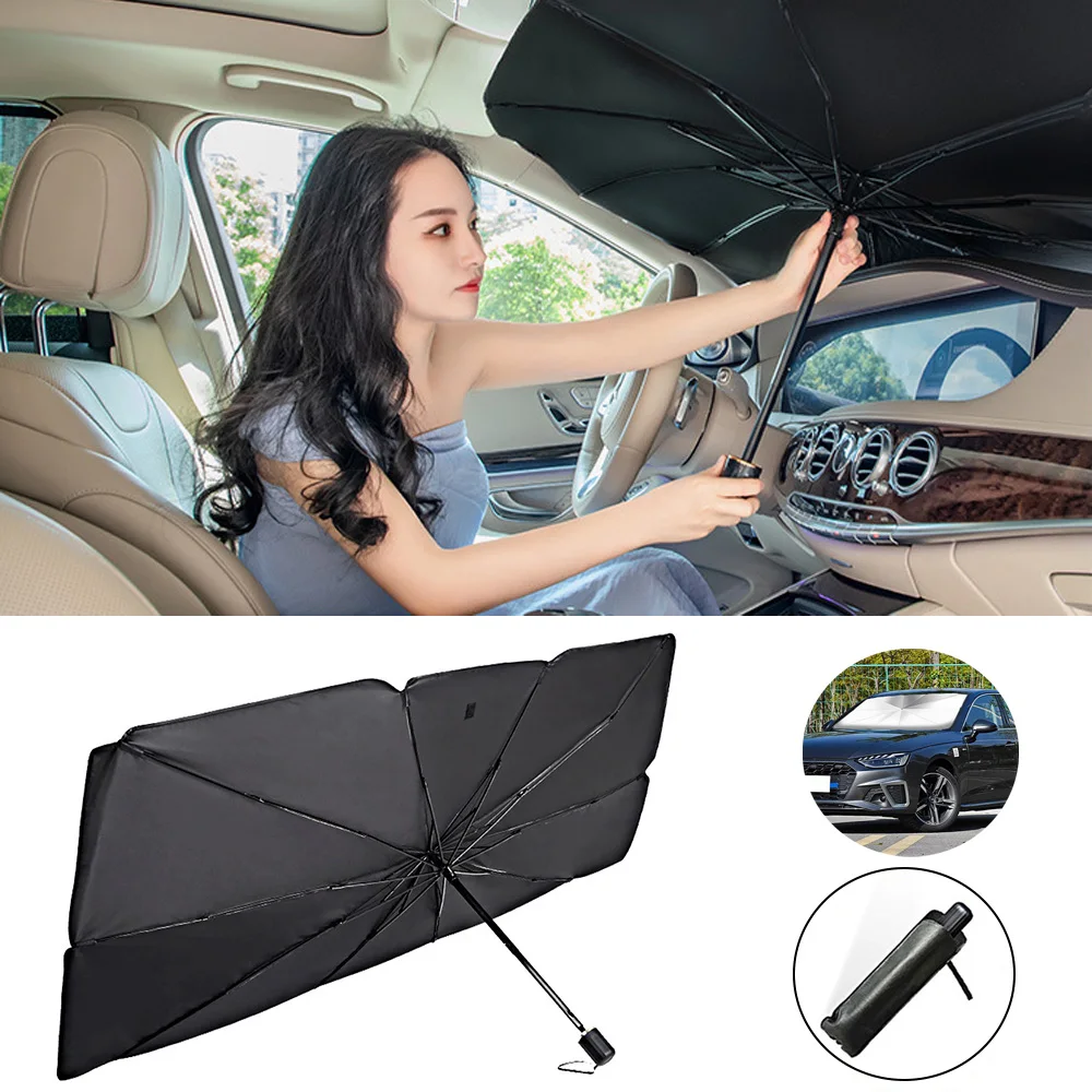 

Car Windshield Sun Shade Umbrella Car Sunshade Parasol Cover Summer Sun Protection Heat Insulation Cloth For Car Front Shading