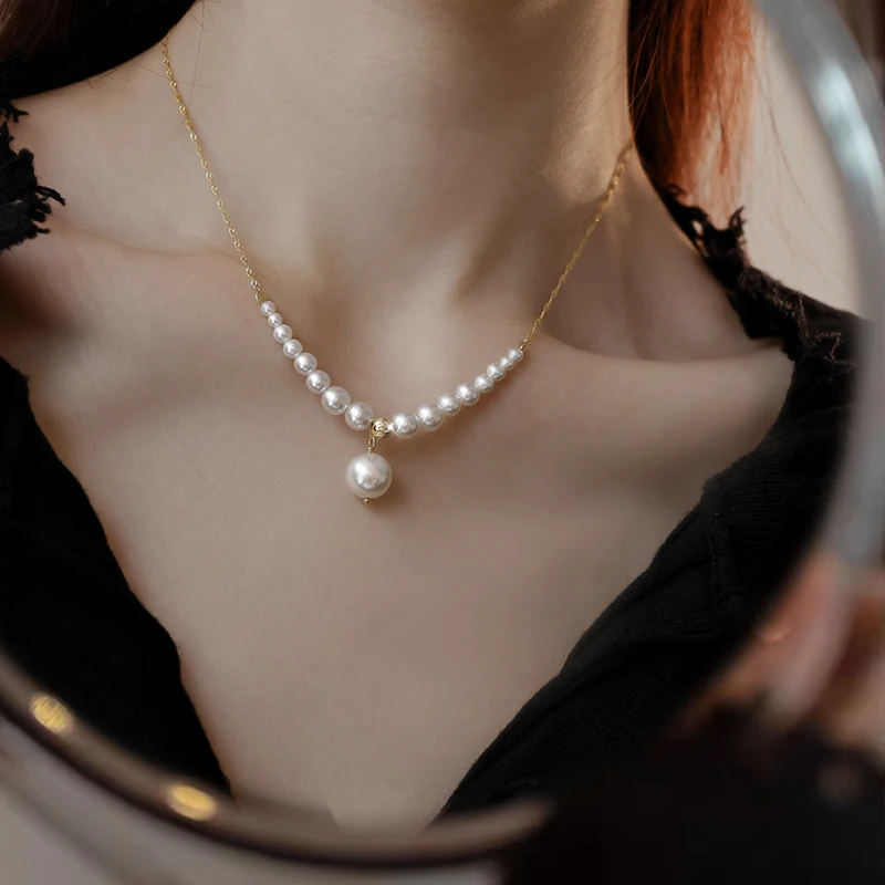 

Женское ожерелье из серебра 925 пробы с жемчугом