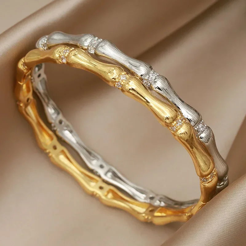 Новый дизайн бамбуковые браслеты и браслет для женщин широкий свадебный с