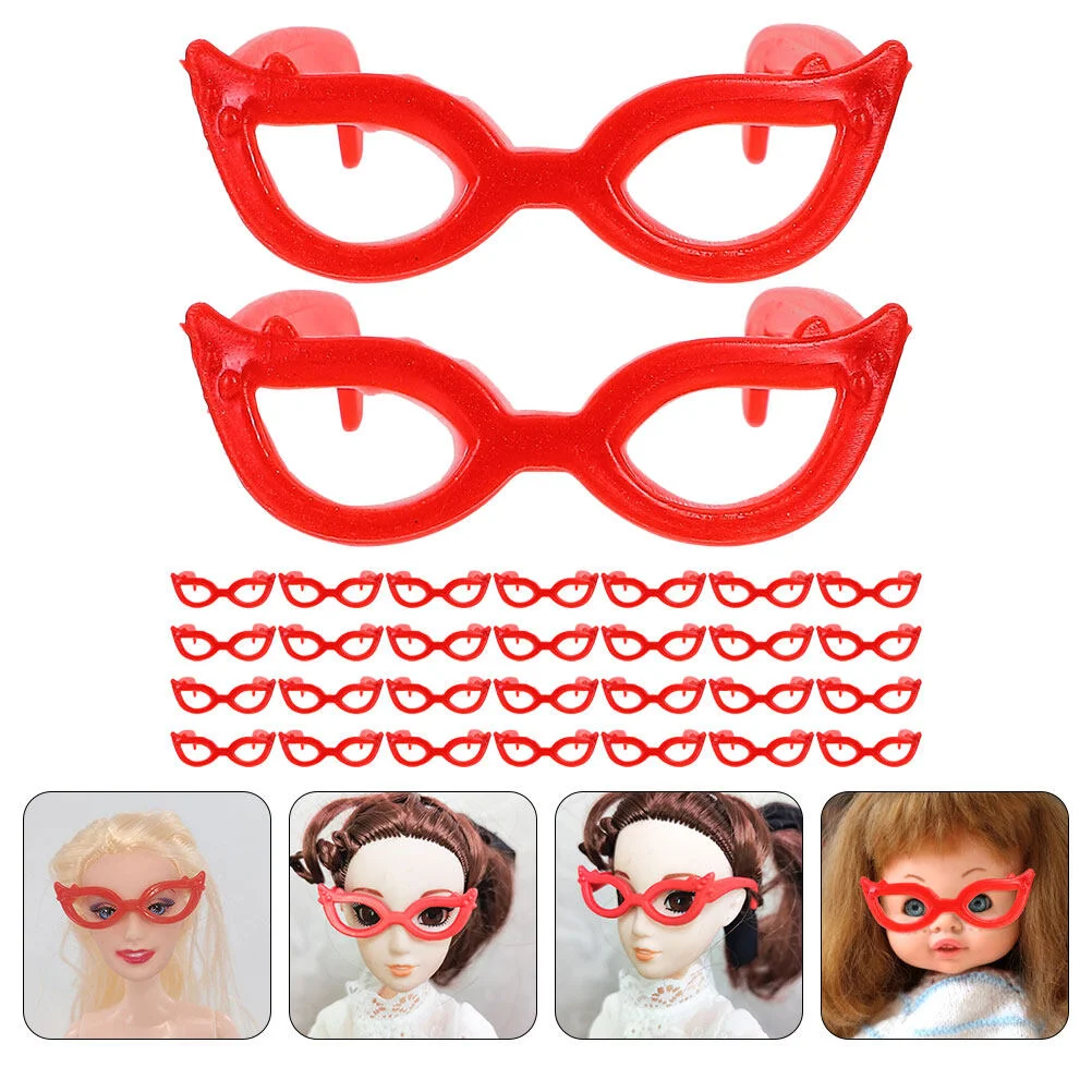 

60 Pcs Miniature Sunglasses Plastic Cosplay Kids Toys Models Stylish Eyeglasses Props Decorative Decors Little Fashionable