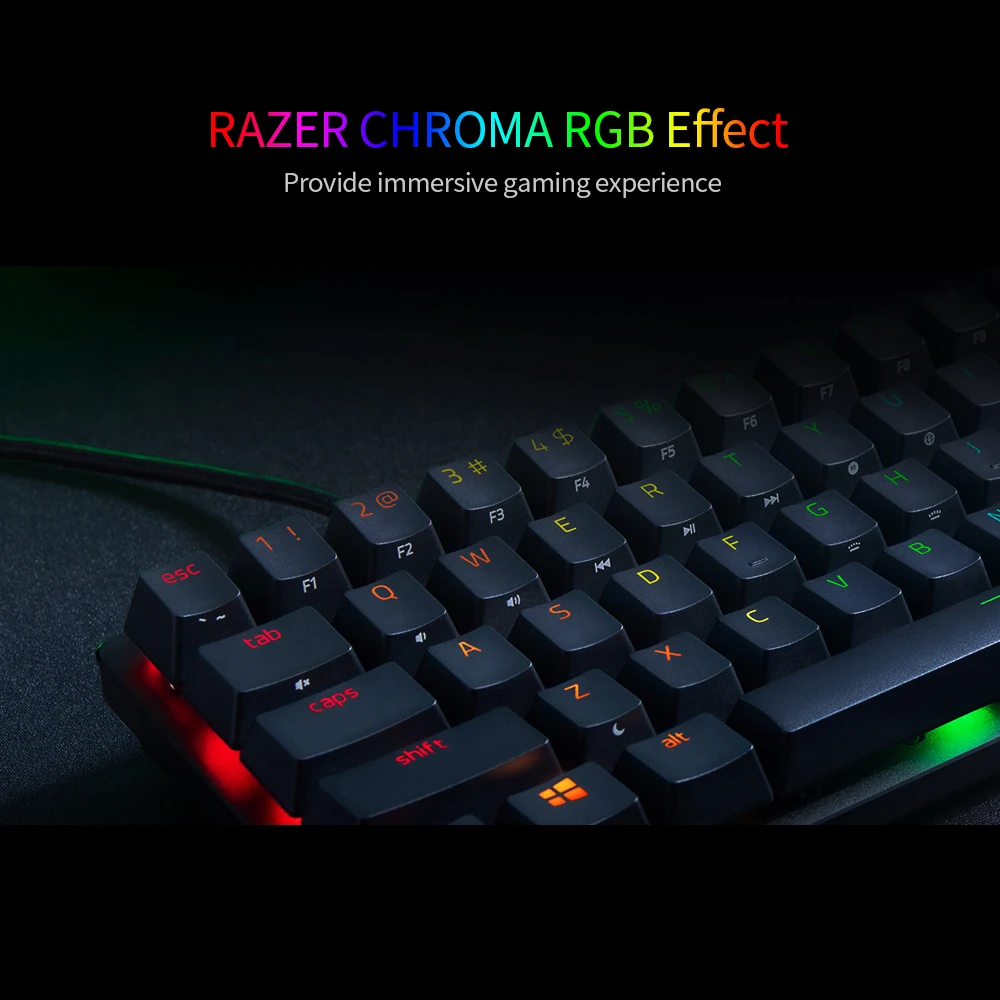 Игровая механическая мини-клавиатура Razer Huntsman с кличным оптическим/линейным