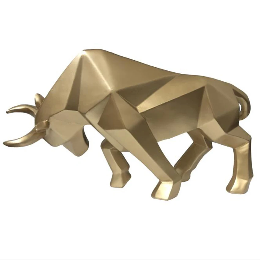 statue bull sculpture gold animal figurines nordic decoration home decor tabletop statues bulls figurines animal cabinet free global shipping