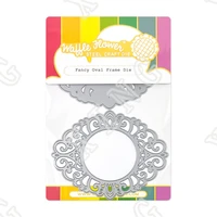 newest elegant oval frame metal cutting dies scrapbook decorate embossing template craft knife mold blade punch reusable stencil