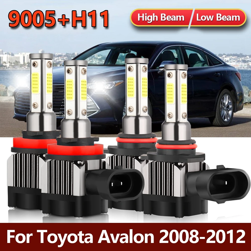 

4x светодиодный светильник s Kit Combo 9005 H11 Четырехсторонние светильник лампы для Toyota Avalon 2008 2009 2010 2011 2012