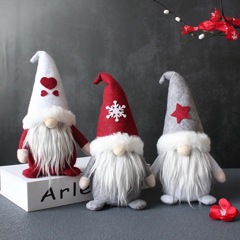 

Creative Hatted Faceless Doll Gnome Santa Claus Plush Doll Christmas Home Decorations Desktop Ornaments Gift