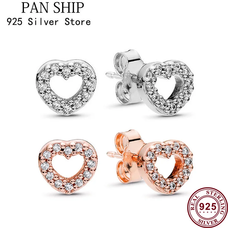 

Hot Sale High Quality 100% 925 Sterling Silver Flash Set Hollow Earrings For Women Temperament Luxury Diy Jewelry Wedding Gift