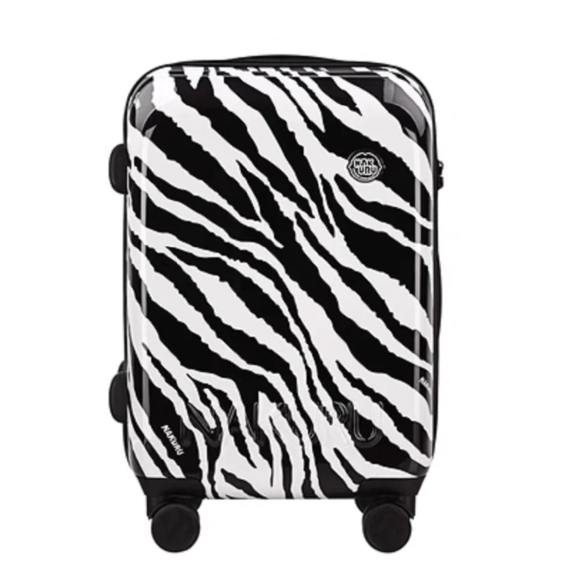 

New Fashion Trolley Zebra Suitcase Leopard Print 20/24/28 Inch Male Boarding Travel Luggage G1068-G1072