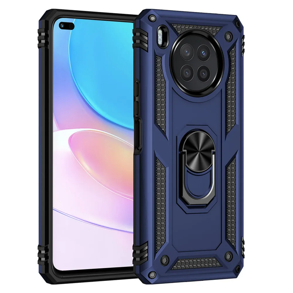 

Nova 9 SE Shockproof Case for Huawei Nova 8i Armor Ring 360 Protect Bracket Back Cover Huawei Y9s P40 P 30 Lite Pro Nova 5T Etui