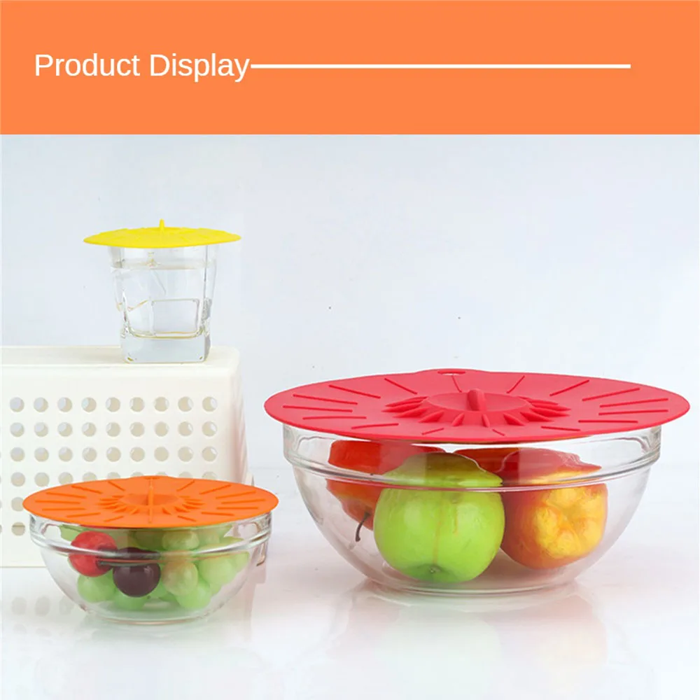 Силиконовые всасывающие крышки сохраняющие свежесть защита от перелива для