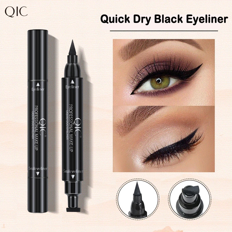 

Double-headed Triangle Wing Eyeliner Liquid Pen Waterproof, Sweat-proof and Not Smudged Seal Eyeliner Pen Black Beauty Eyeliner