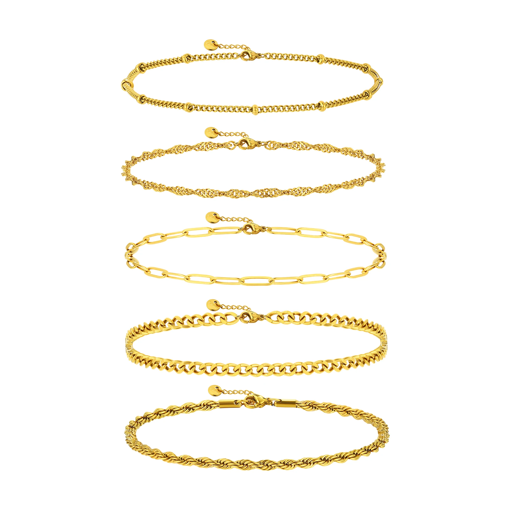 Badu водонепроницаемый изысканный браслет из 14-каратного золота для женщин не