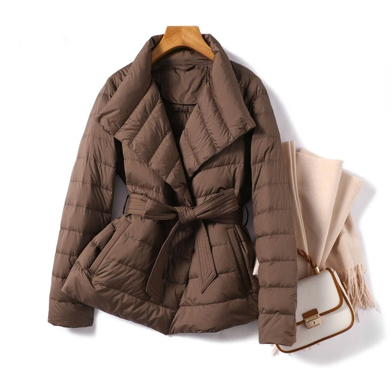 Ladies Winter Solid Color Down Cotton Jacket Women Fashion Loose Coat Women Lapel Warm Casual Chic Parka Coat 2021 New  Jh1526
