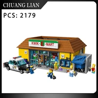 fit 71016 supermarket house kwik e mart friends building blocks bricks boys set diy toy gift 16004 16005 chuang lian