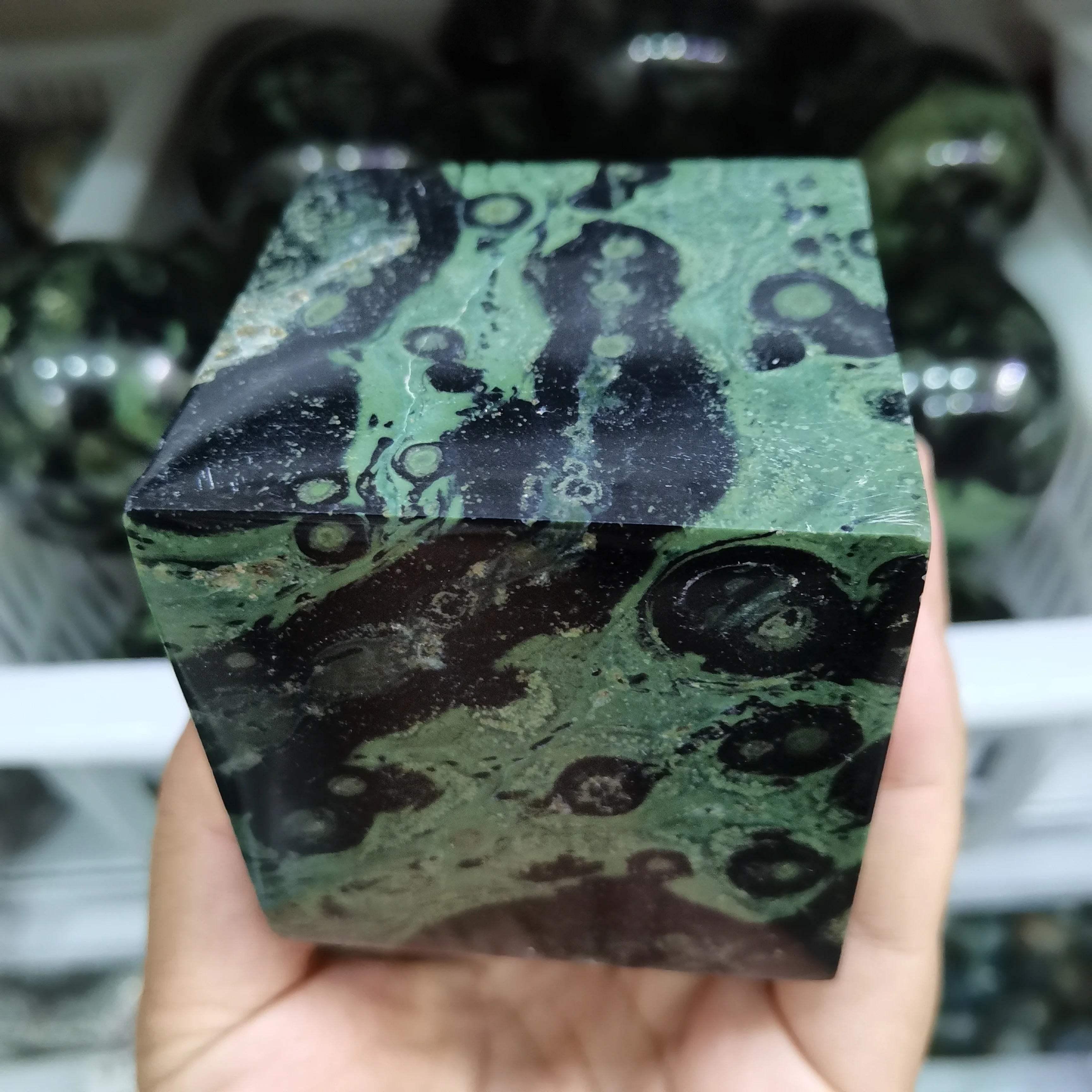 Kanbaba натуральный камень и кристаллы, лечебный Павлиний глаз, нефрит, Пальма рейки, свободная энергия тела, Wichcraft Wicca, драгоценные камни и минералы, Декор